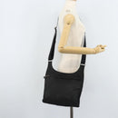 PRADA Shoulder Bag Nylon Black Silver Auth YKZ125-25