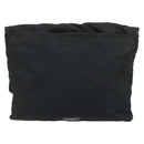 PRADA Shoulder Bag Nylon Black Silver Auth YKZ125-2