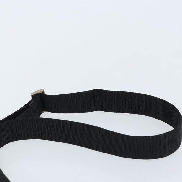 PRADA Shoulder Bag Nylon Black Silver Auth YKZ125