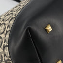 Salvatore Ferragamo Gancini Tote Bag Canvas Black Gold Auth YKZ1252A-11