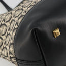Salvatore Ferragamo Gancini Tote Bag Canvas Black Gold Auth YKZ1252A-13