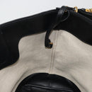 Salvatore Ferragamo Gancini Tote Bag Canvas Black Gold Auth YKZ1252A-19