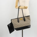 Salvatore Ferragamo Gancini Tote Bag Canvas Black Gold Auth YKZ1252A-25