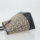 Salvatore Ferragamo Gancini Tote Bag Canvas Black Gold Auth YKZ1252A-5