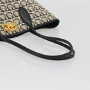 Salvatore Ferragamo Gancini Tote Bag Canvas Black Gold Auth YKZ1252A-7