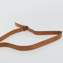 CELINE Macadam Canvas Circle Shoulder Bag PVC Leather Brown Gold Auth YKZ1254A-8
