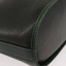 BALLY Shoulder Bag Leather Green Gold Auth YKZ1255-9