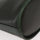 BALLY Shoulder Bag Leather Green Gold Auth YKZ1255-15