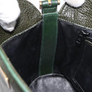 BALLY Shoulder Bag Leather Green Gold Auth YKZ1255-19
