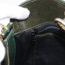 BALLY Shoulder Bag Leather Green Gold Auth YKZ1255-20