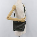 BALLY Shoulder Bag Leather Green Gold Auth YKZ1255-21