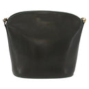 BALLY Shoulder Bag Leather Green Gold Auth YKZ1255-2