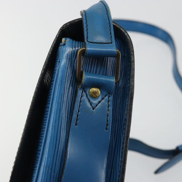 LOUIS VUITTON Epi Cartouchiere MM Shoulder Bag Blue M52245 LV Auth YKZ1257