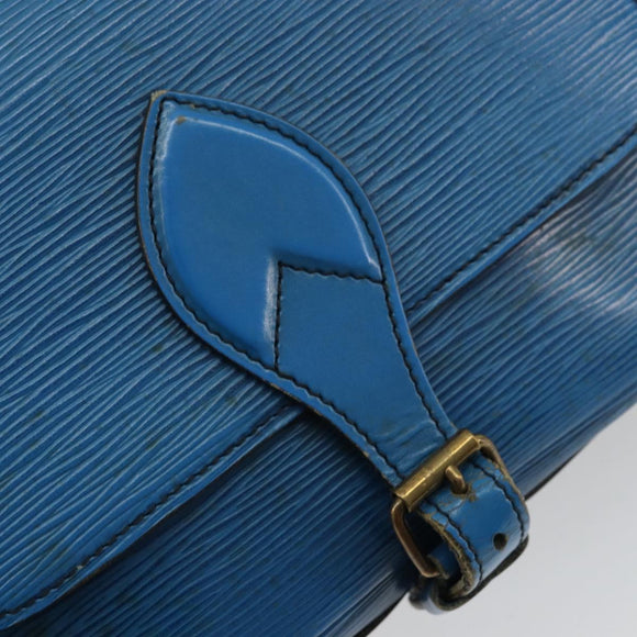 LOUIS VUITTON Epi Cartouchiere MM Shoulder Bag Blue M52245 LV Auth YKZ1257