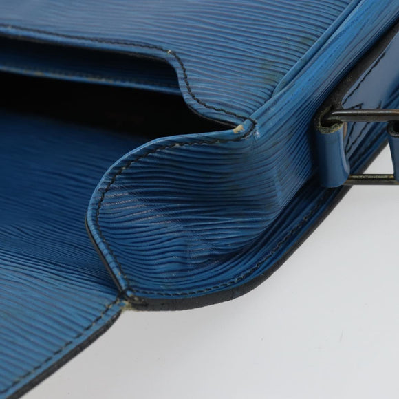 LOUIS VUITTON Epi Cartouchiere MM Shoulder Bag Blue M52245 LV Auth YKZ1257