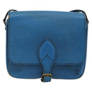LOUIS VUITTON Epi Cartouchiere MM Shoulder Bag Blue M52245 LV Auth YKZ1257-13