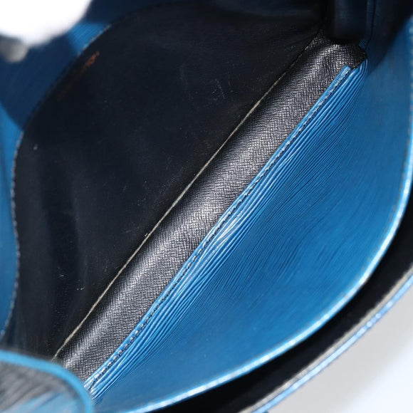 LOUIS VUITTON Epi Cartouchiere MM Shoulder Bag Blue M52245 LV Auth YKZ1257
