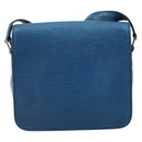 LOUIS VUITTON Epi Cartouchiere MM Shoulder Bag Blue M52245 LV Auth YKZ1257-2