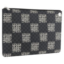 LOUIS VUITTON Damier Graphite Pochette Jules GM Clutch Bag M61232 Auth YKZ1258A-1