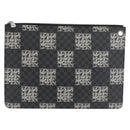 LOUIS VUITTON Damier Graphite Pochette Jules GM Clutch Bag M61232 Auth YKZ1258A-2