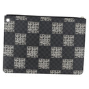 LOUIS VUITTON Damier Graphite Pochette Jules GM Clutch Bag M61232 Auth YKZ1258A-3