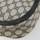 GUCCI GG Supreme Sherry Line Shoulder Bag PVC Navy Gold 10 02 056 Auth YKZ1259-9