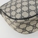 GUCCI GG Supreme Sherry Line Shoulder Bag PVC Navy Gold 10 02 056 Auth YKZ1259-16