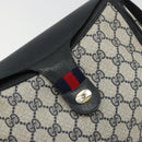 GUCCI GG Supreme Sherry Line Shoulder Bag PVC Navy Gold 10 02 056 Auth YKZ1259-17