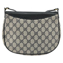 GUCCI GG Supreme Sherry Line Shoulder Bag PVC Navy Gold 10 02 056 Auth YKZ1259-2