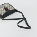 GUCCI GG Supreme Sherry Line Shoulder Bag PVC Navy Gold 10 02 056 Auth YKZ1259-7