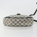 GUCCI GG Supreme Sherry Line Shoulder Bag PVC Navy Gold 10 02 056 Auth YKZ1259-5