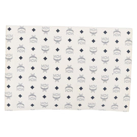 MCM Vicetos Logogram Document Case PVC White Gold Auth YKZ1260 - 0