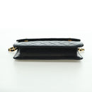 CHANEL Matelasse Double Turn Lock Chain Bag Lamb Skin 2way CC Auth YKZ1263SV-5