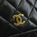 CHANEL Matelasse Double Turn Lock Chain Bag Lamb Skin 2way CC Auth YKZ1263SV-21