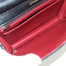 CHANEL Matelasse Double Turn Lock Chain Bag Lamb Skin 2way CC Auth YKZ1263SV-10