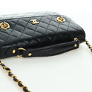 CHANEL Matelasse Double Turn Lock Chain Bag Lamb Skin 2way CC Auth YKZ1263SV-6
