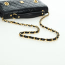 CHANEL Matelasse Double Turn Lock Chain Bag Lamb Skin 2way CC Auth YKZ1263SV-8