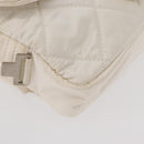 CHANEL Sports Line Matelasse Waist bag Nylon White Silver CC Auth YKZ1264A-15