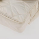 CHANEL Sports Line Matelasse Waist bag Nylon White Silver CC Auth YKZ1264A-16