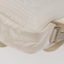CHANEL Sports Line Matelasse Waist bag Nylon White Silver CC Auth YKZ1264A-18