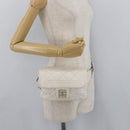 CHANEL Sports Line Matelasse Waist bag Nylon White Silver CC Auth YKZ1264A-25