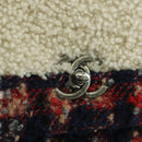 CHANEL Top Handle 25 Chain Bag Tweed Multicolor Silver CC Auth YKZ1266SAM-20