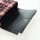 CHANEL Top Handle 25 Chain Bag Tweed Multicolor Silver CC Auth YKZ1266SAM-21