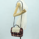 CHANEL Top Handle 25 Chain Bag Tweed Multicolor Silver CC Auth YKZ1266SAM-28