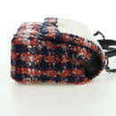 CHANEL Top Handle 25 Chain Bag Tweed Multicolor Silver CC Auth YKZ1266SAM-4