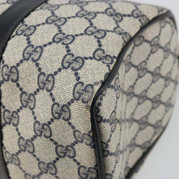 GUCCI GG Supreme Sherry Line Bag PVC Navy Gold 012 3842 33 39 Auth YKZ1269