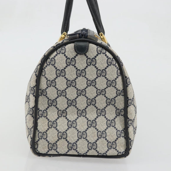 GUCCI GG Supreme Sherry Line Bag PVC Navy Gold 012 3842 33 39 Auth YKZ1269