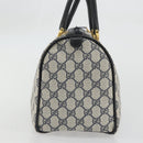 GUCCI GG Supreme Sherry Line Bag PVC Navy Gold 012 3842 33 39 Auth YKZ1269-4