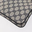 GUCCI GG Supreme Sherry Line Shoulder Bag PVC Navy Gold 904 02 035 Auth YKZ1274-17