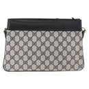 GUCCI GG Supreme Sherry Line Shoulder Bag PVC Navy Gold 904 02 035 Auth YKZ1274-2